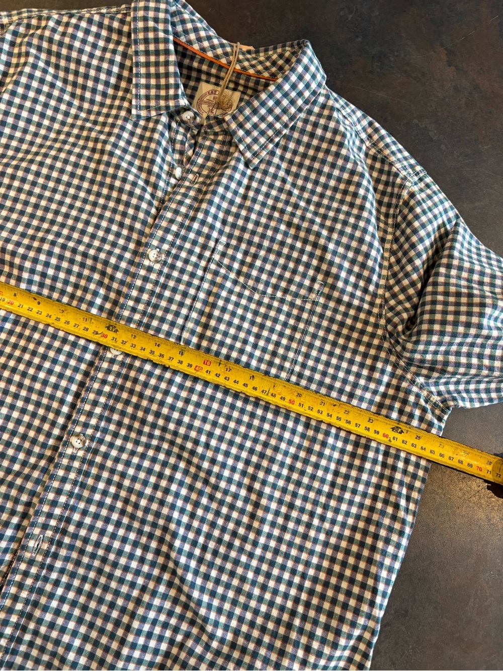 Men's Cotton Casual Green & White Gingham Button-Down Shirt 2XL - Picture 8 of 8